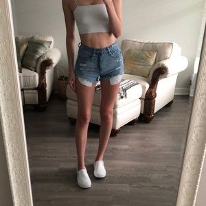 Denim shorts